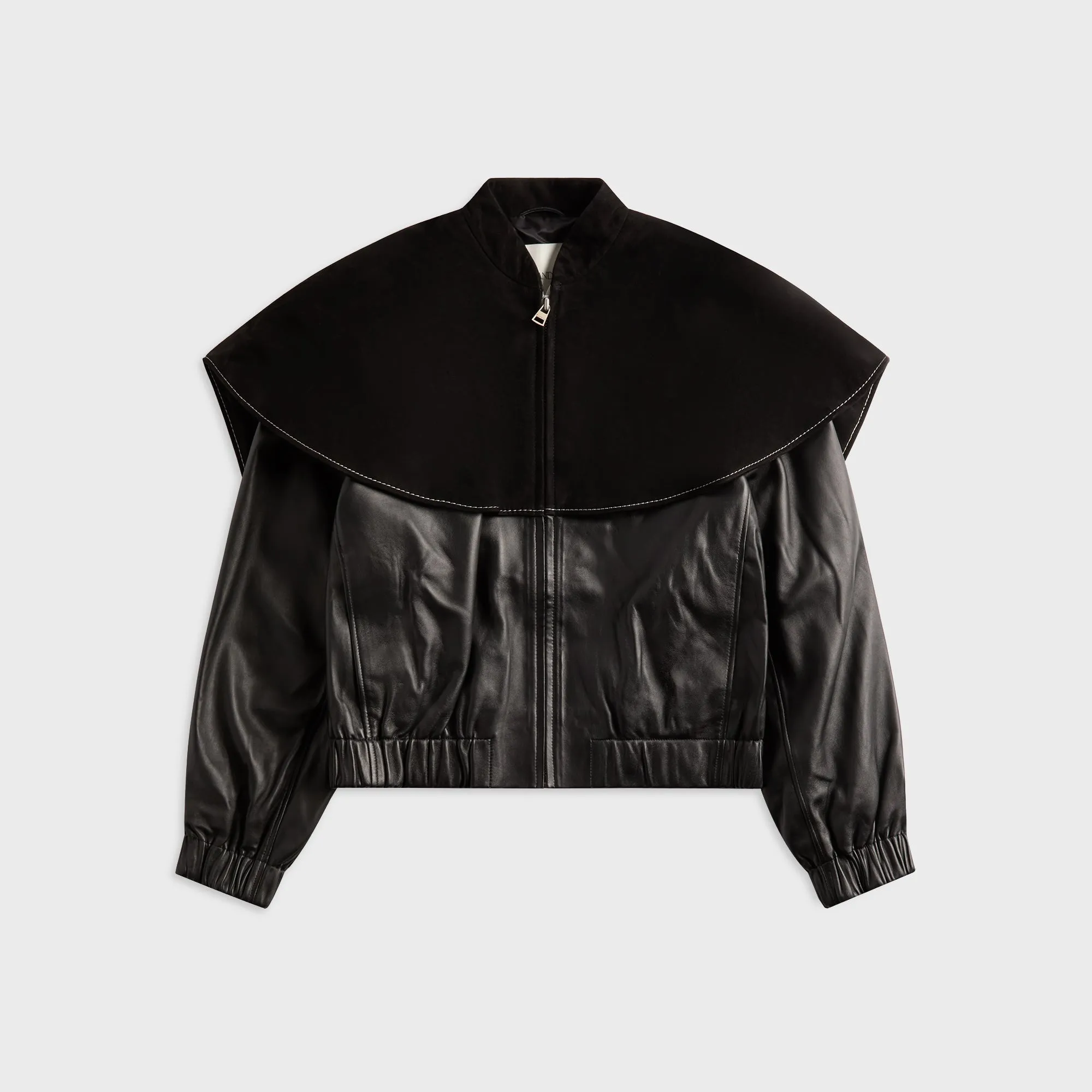 Simple Modern Piece JW Anderson Oversized Collar Bomber Jacket - Black