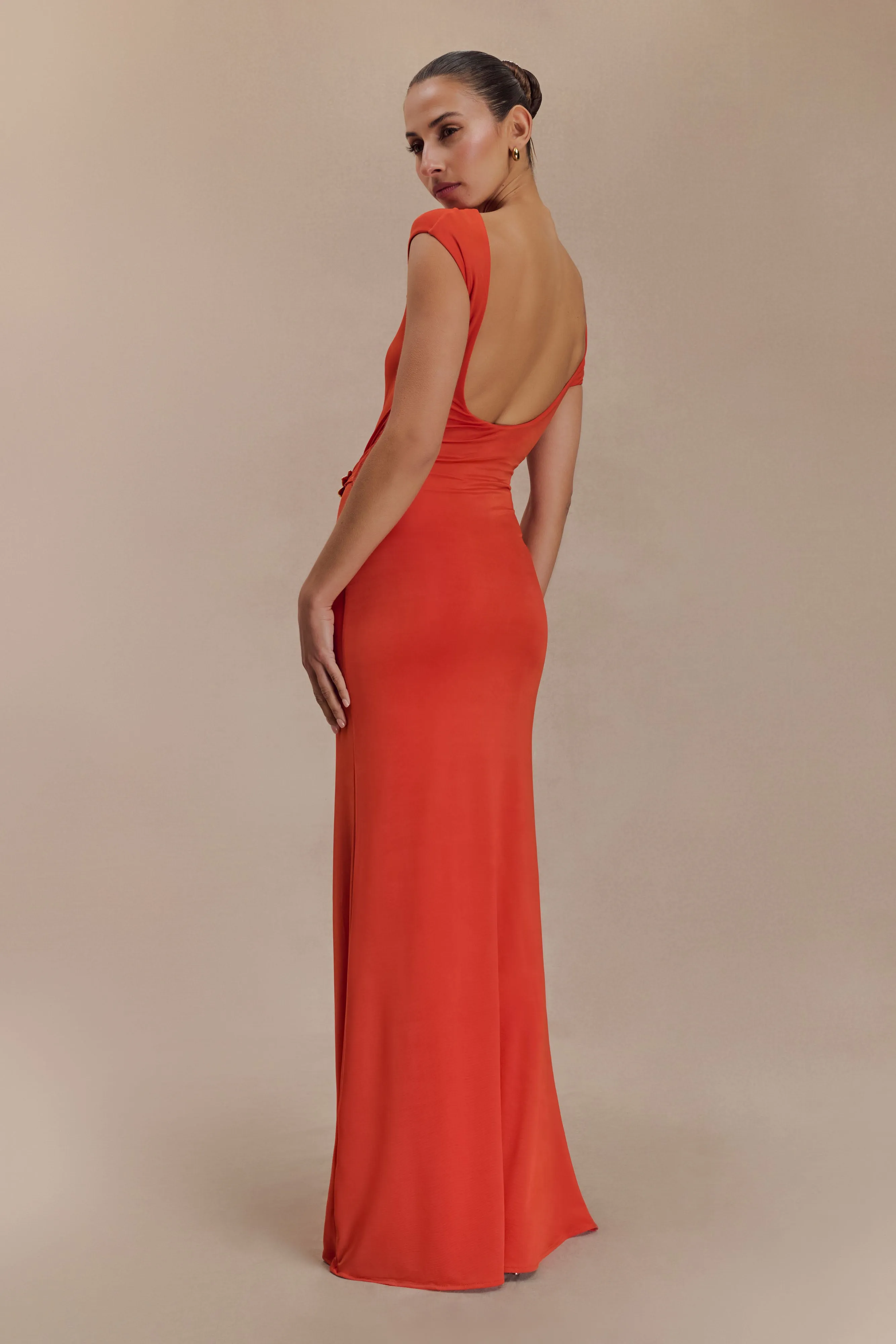 Semi Fit Kaida Slinky Maxi Dress With Hardware - Burnt Orange