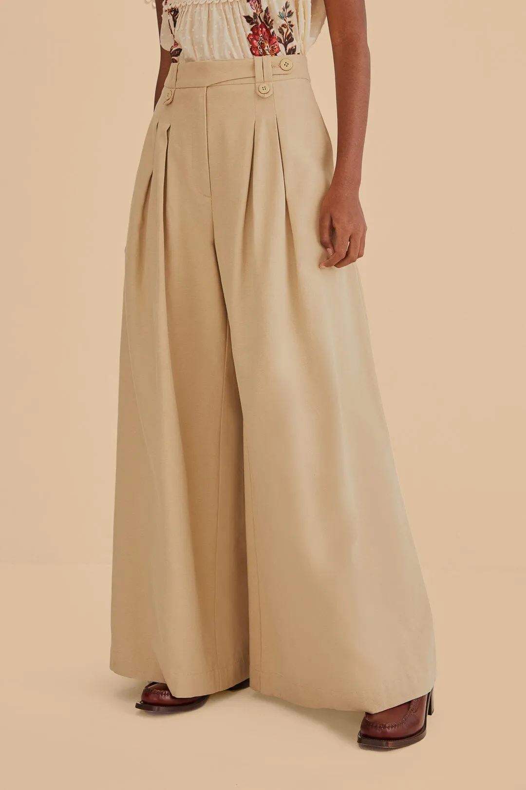 Kakhi High Waist Pants Minimal Vibe