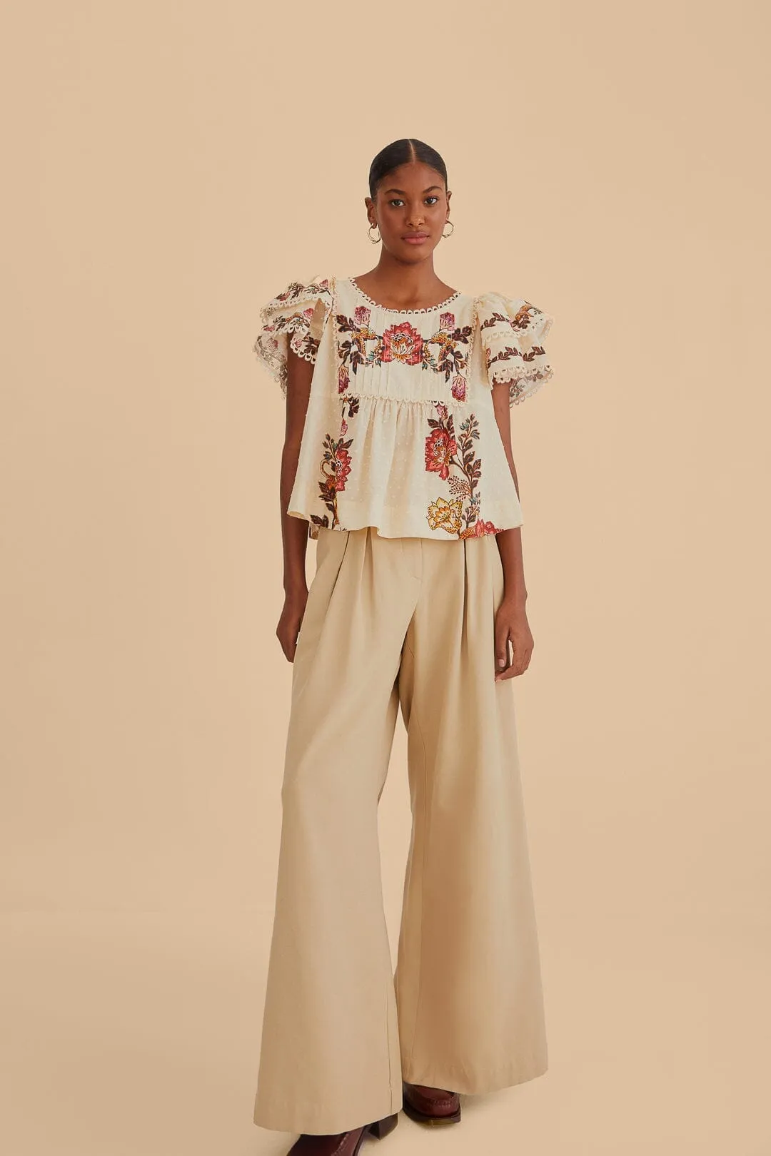 Customizable length Kakhi High Waist Pants