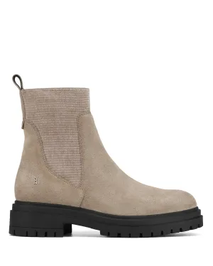 Kele Taupe Suede Reflective Safety Details