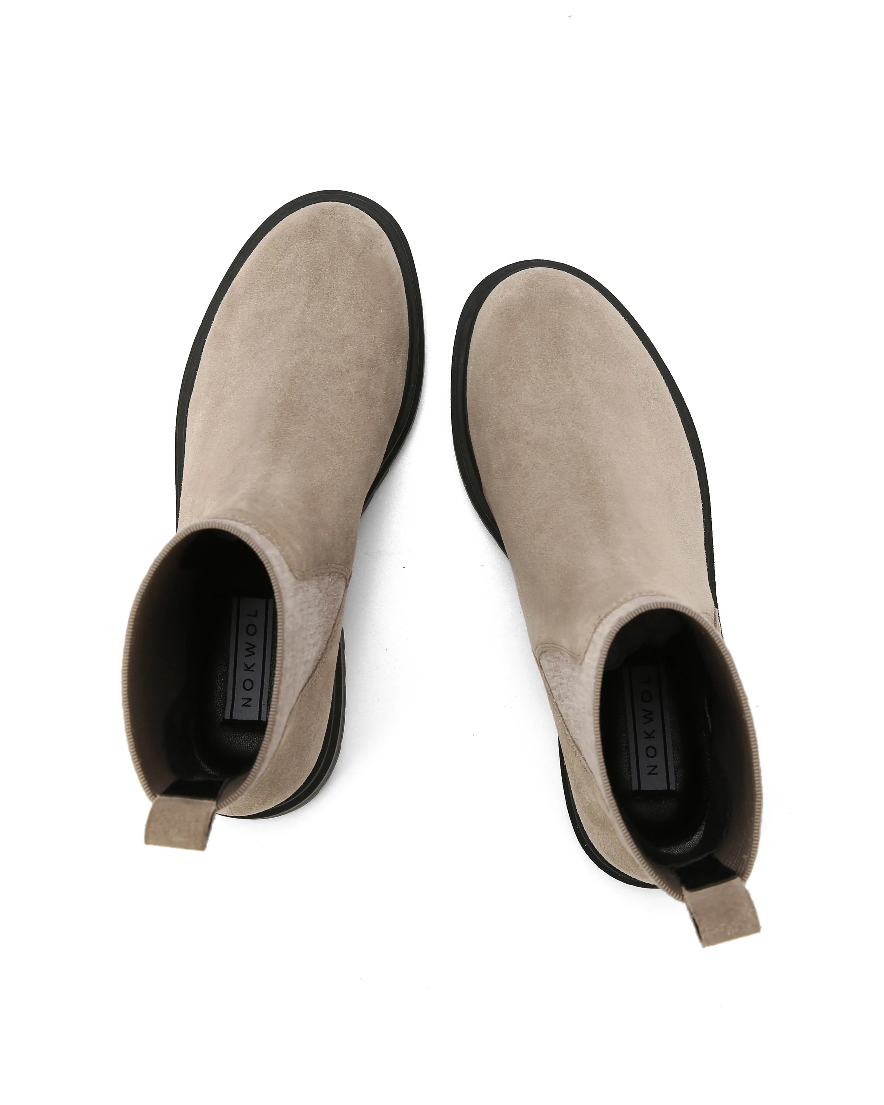 Kele Taupe Suede Orthotic Compatible Reinforced Form Weekend Camping