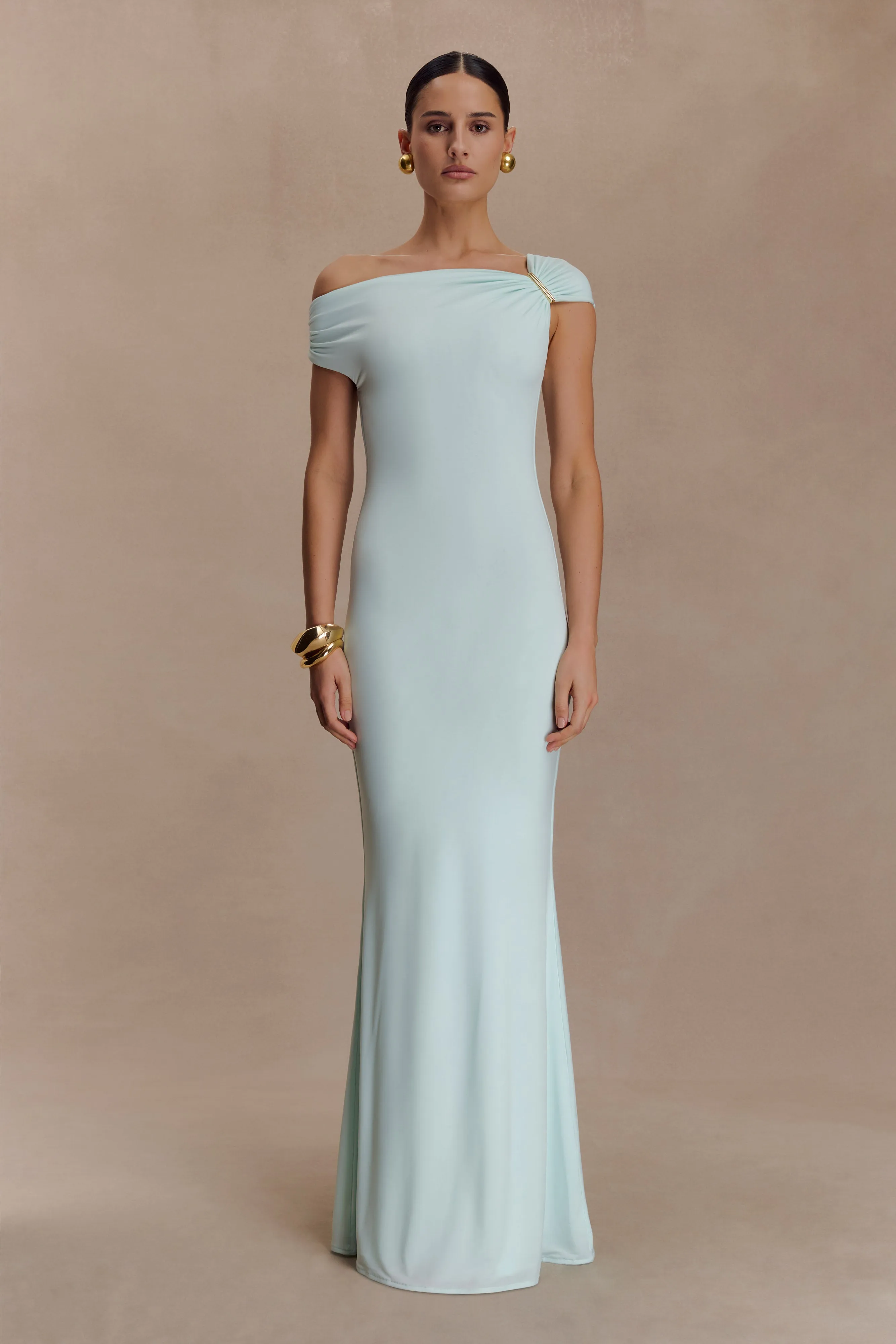 Subtle Mood Kinsley Slinky Maxi Dress With Hardware - Lagoon