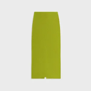 Non Irritating Texture Outfit Focused Kith Women Mila Micro Monogram Maxi Skirt - Pistachio