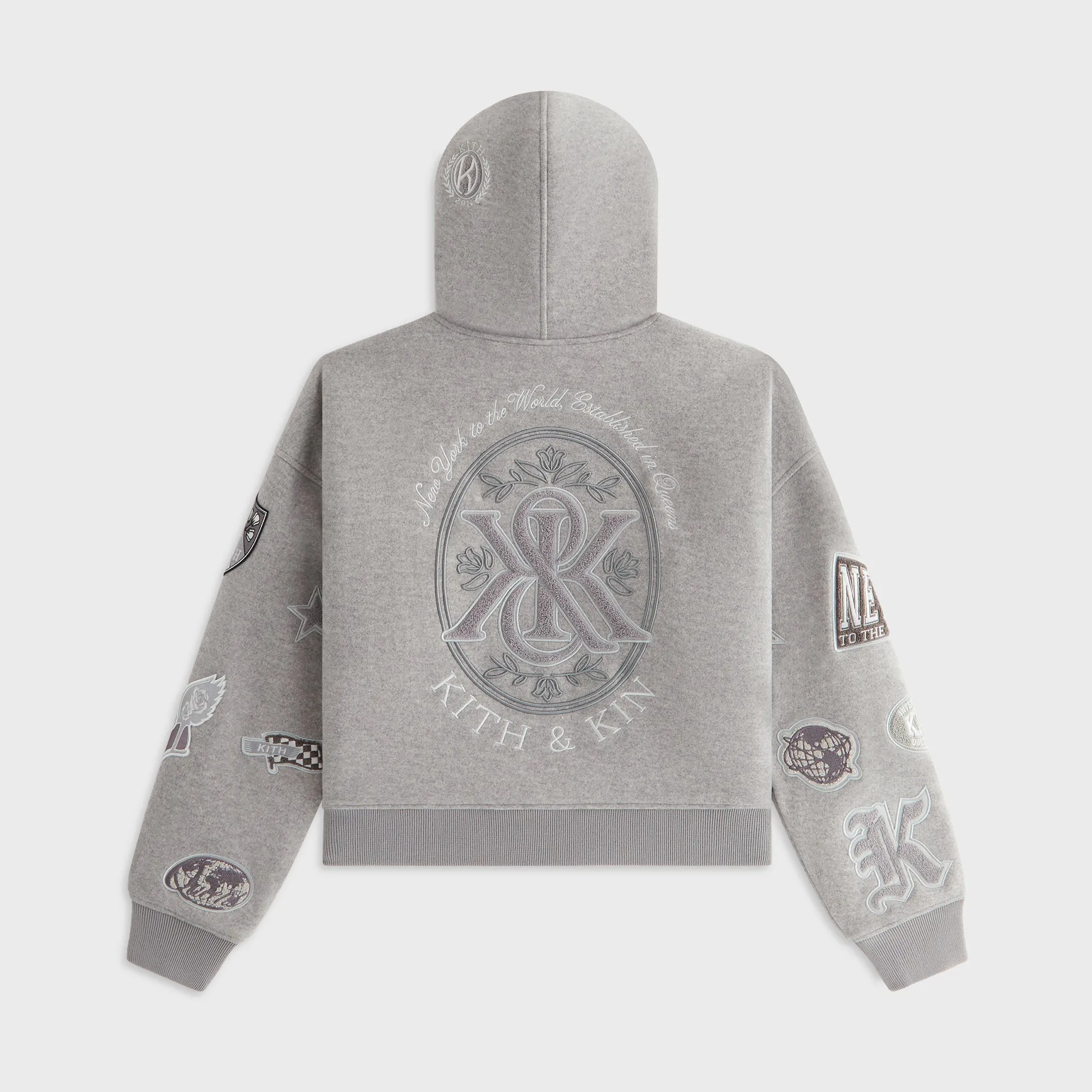 Comfortable lining Notch Lapel Kith Women Miyo Melton Hooded Jacket - Hallow