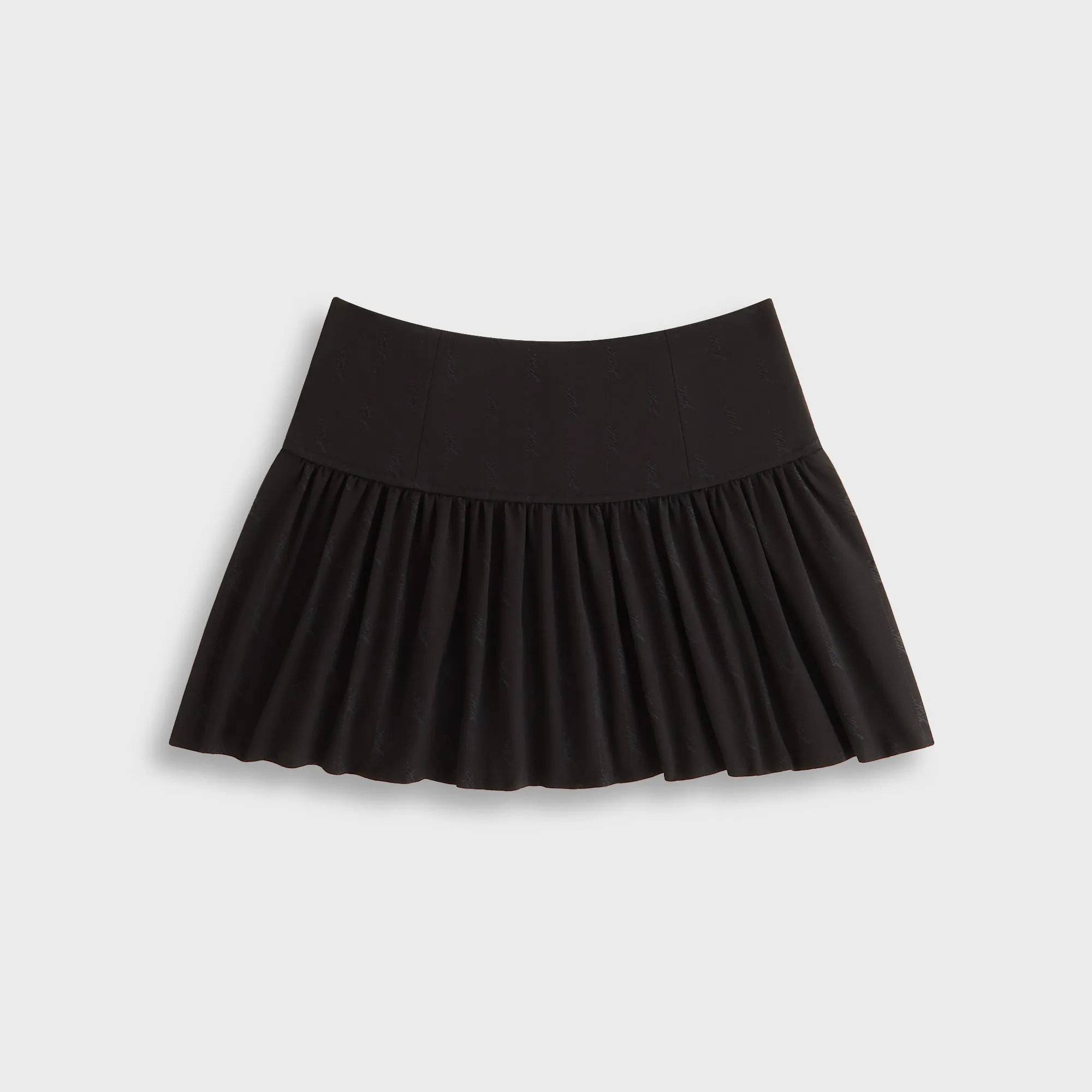 Kith Women Riko Script Faille Mini Skirt - Black Fresh Aesthetic