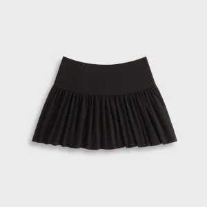 Kith Women Riko Script Faille Mini Skirt - Black Fresh Aesthetic