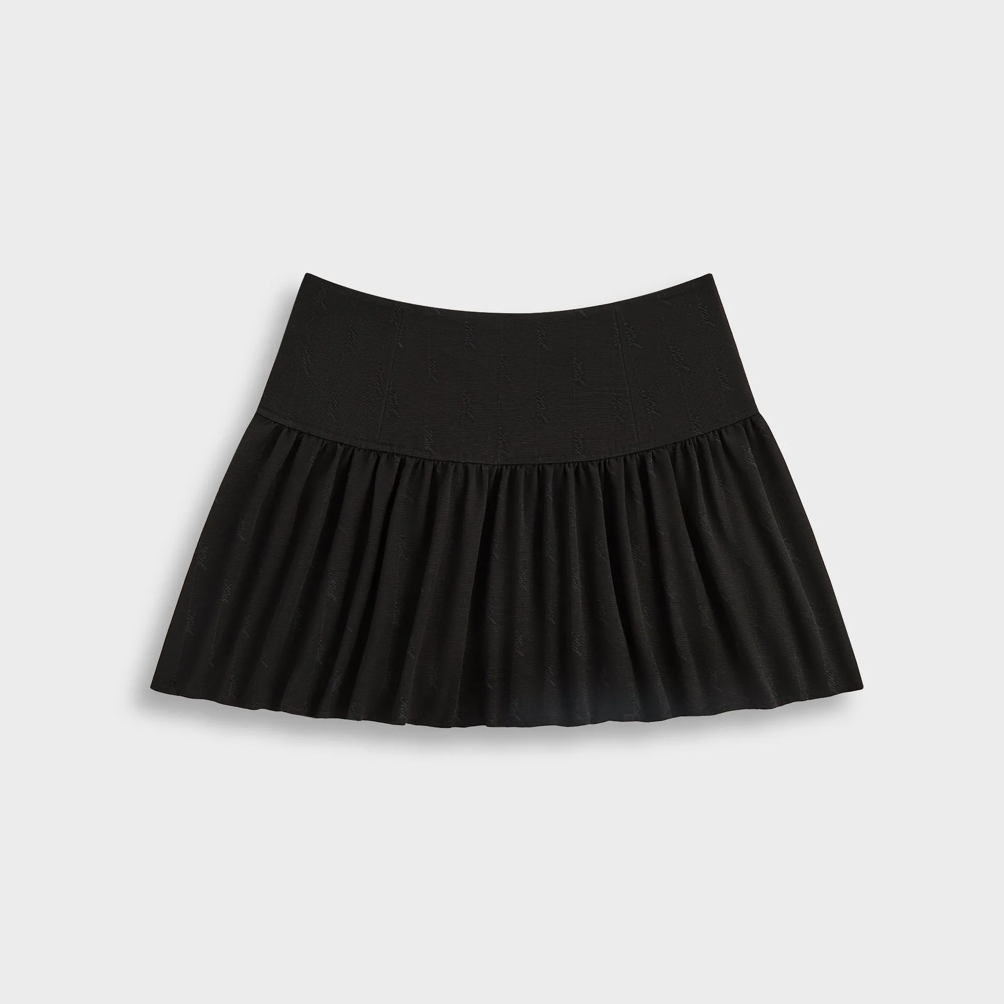 Anti Pilling Treatment Polished Cut Kith Women Riko Script Faille Mini Skirt - Black