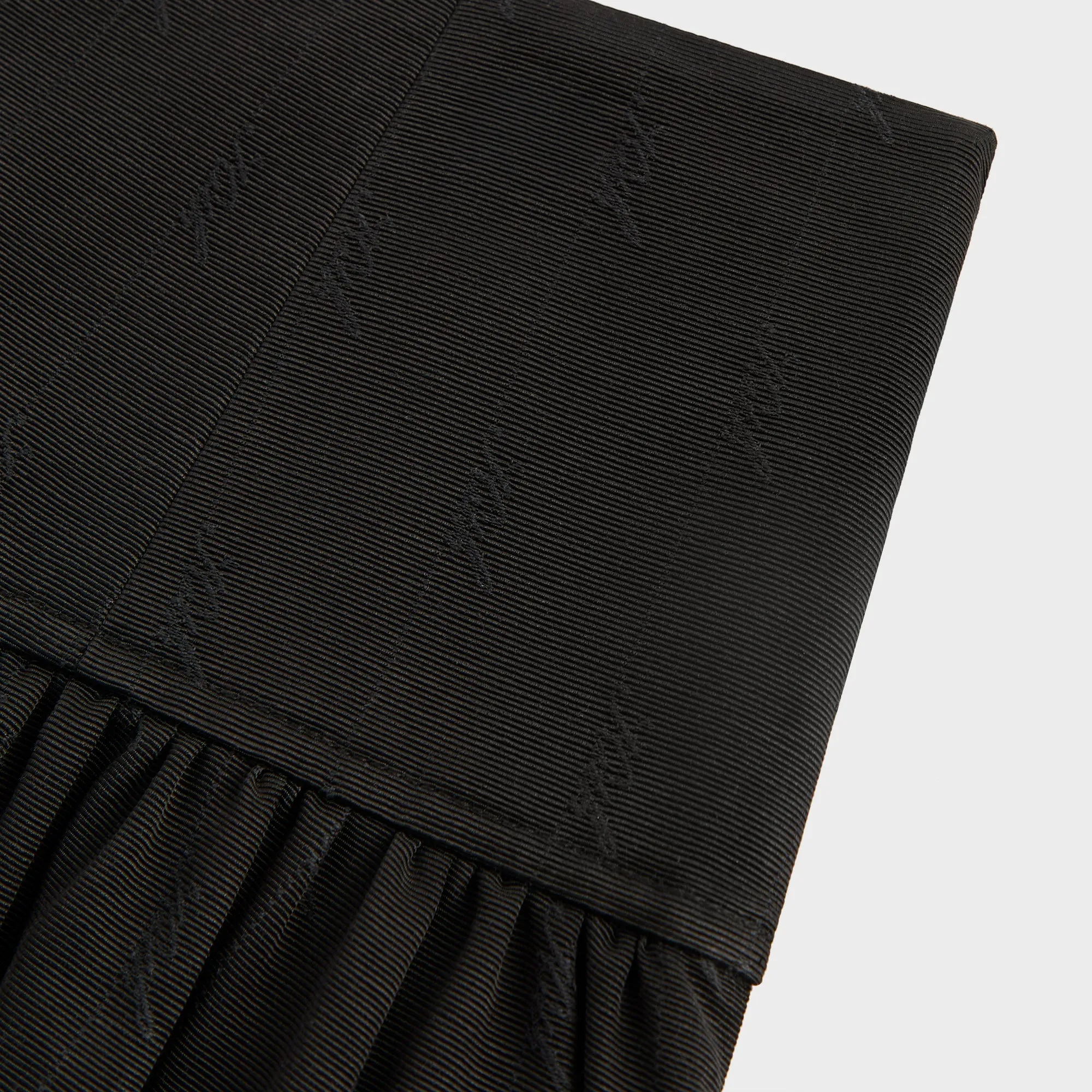 Glossy Texture Media Feature Kith Women Riko Script Faille Mini Skirt - Black