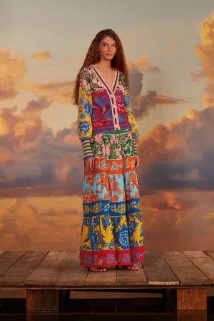 Lace Garden Tiered Maxi Skirt Chic Fit