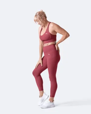 High Neck All-Day Structure Passionate Red Strappy Back Top