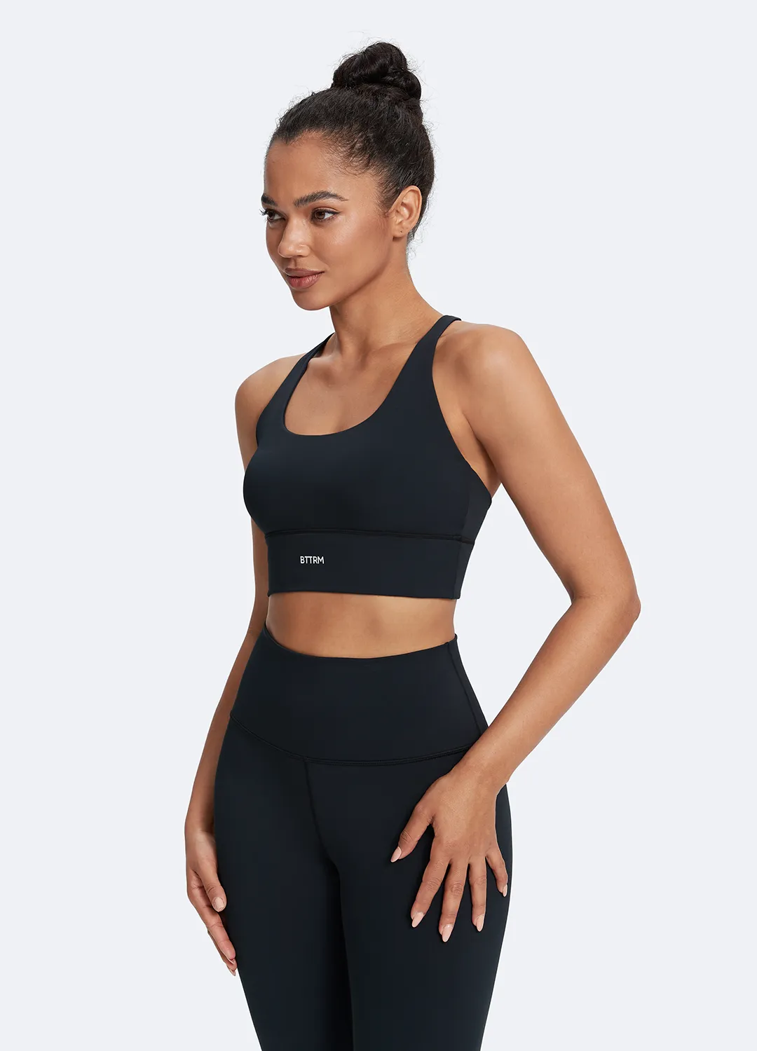 Ultrasonic seams Cotton fabric Straps and Support Bra