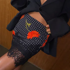 Black Poppy Mini Maeva Skirt Draped Design