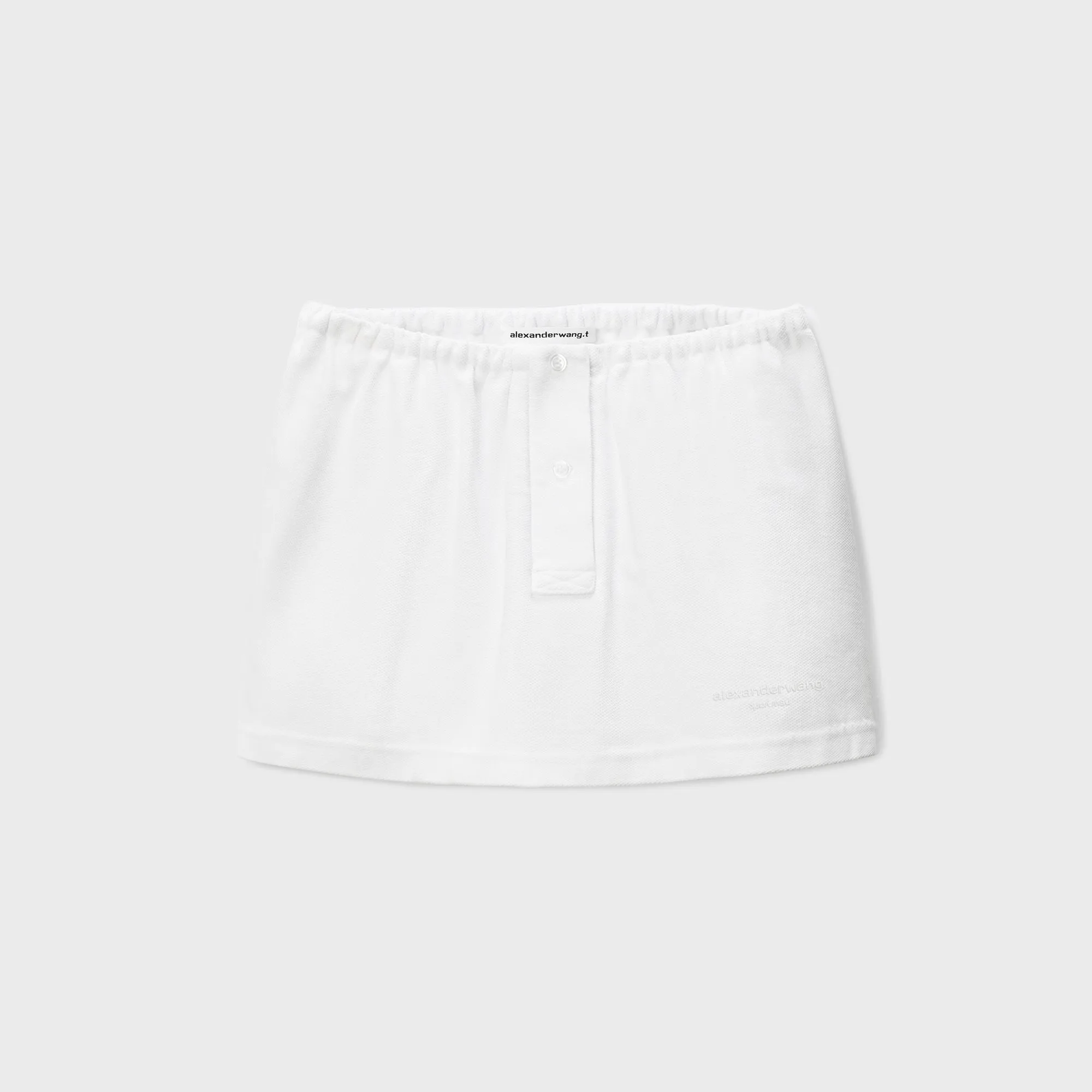 Vibe Ready Affordable Fashion T by Alexander Wang Mini Deconstructed Polo Skort - Vintage White