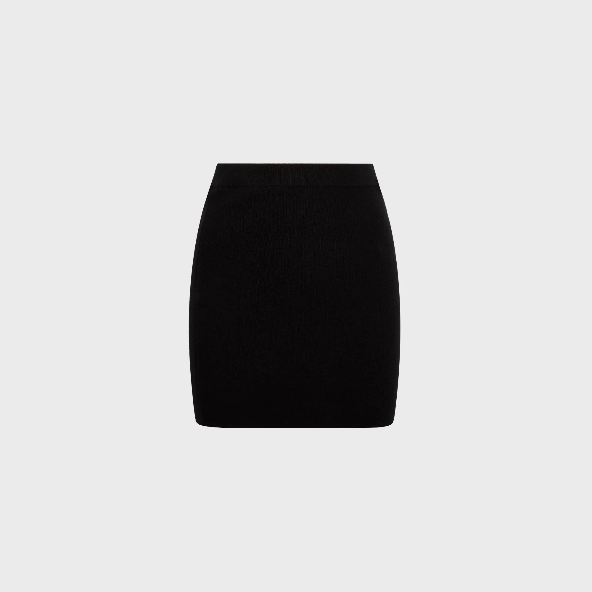 Urban Edge T by Alexander Wang Mini Skirt with Knit Logo Patch - Black