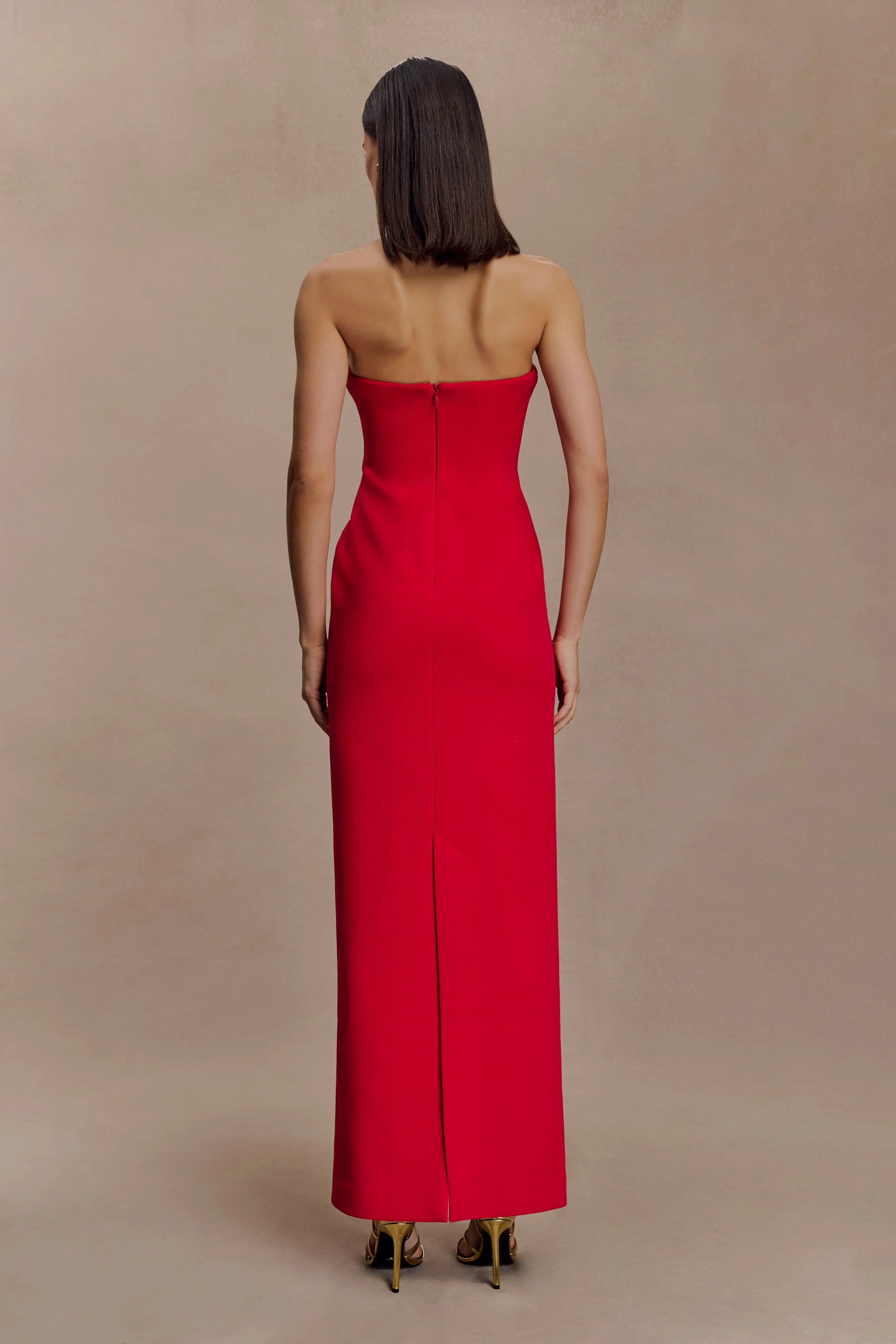 Lianne Strapless Maxi Dress - Red Comfortable Design Wear