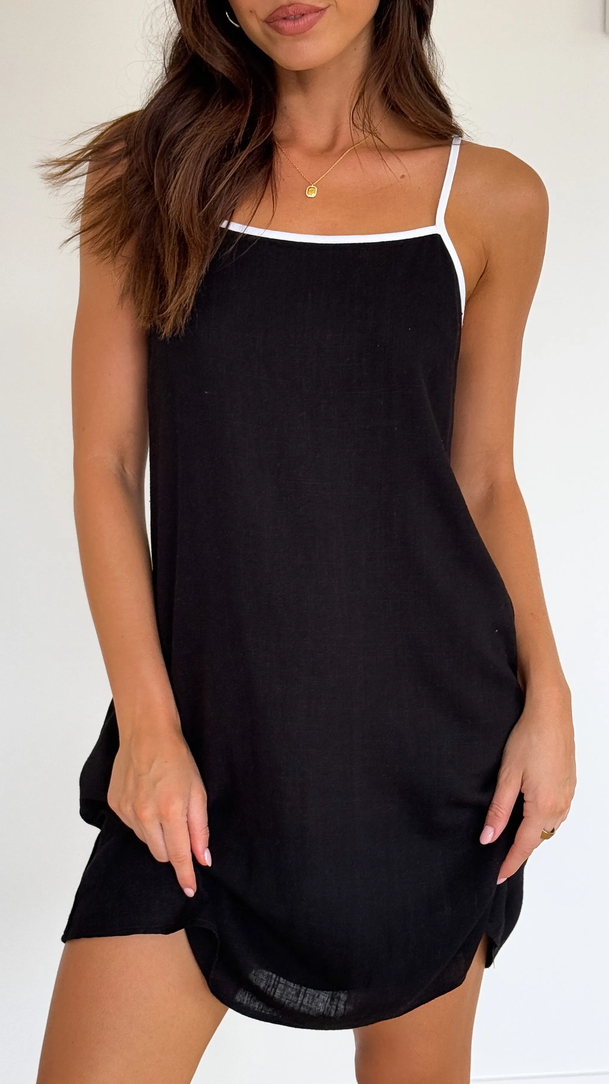 Breathable Feel Libra Mini Dress - Black/White