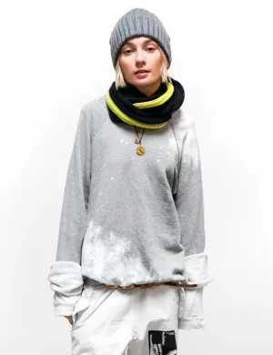 Rabbit Sweatshirt, Heather Bleachout Collared