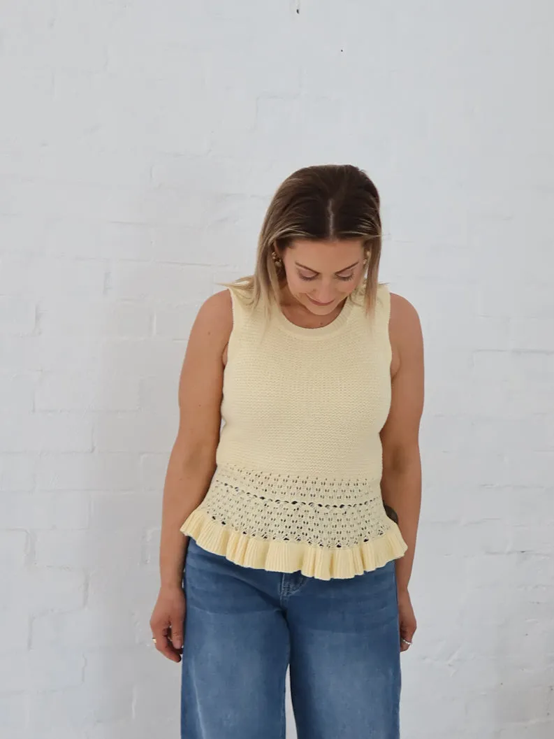 Skye Top- Butter Yellow Data - transmitting Active Cool