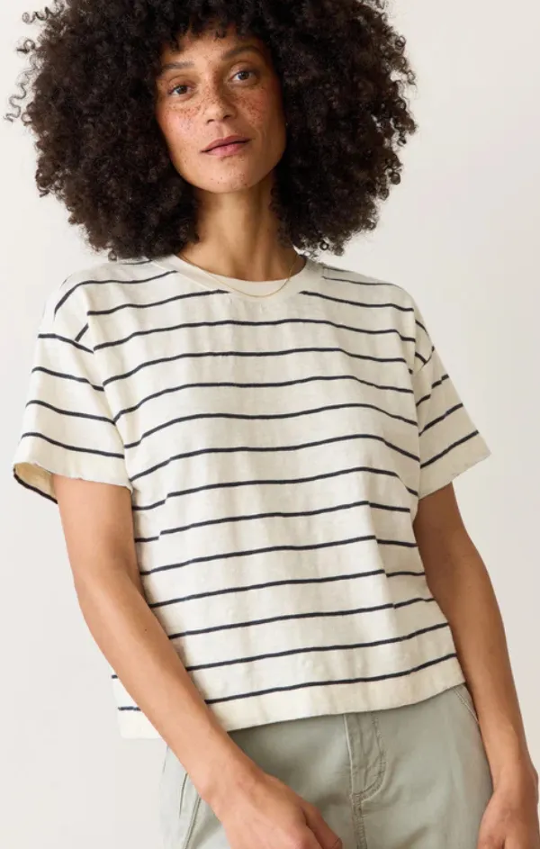 Vintage Slub Crop Tee Stylish Fashion Match Fit