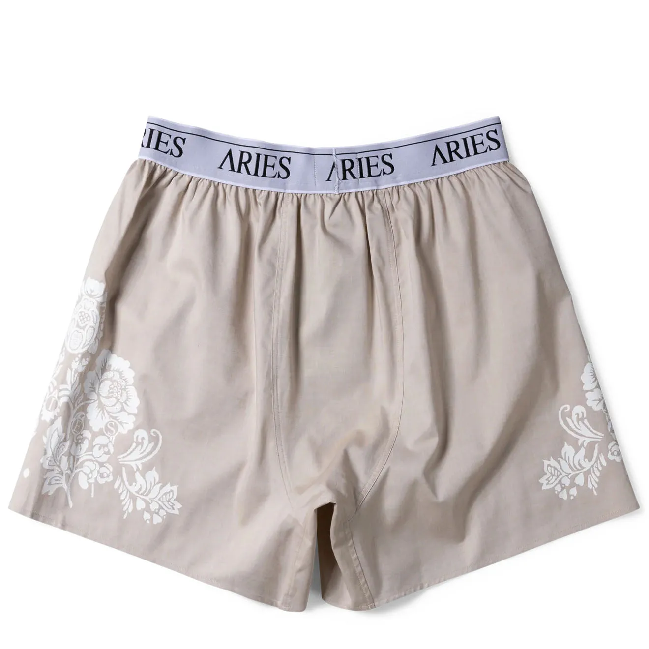 Ventilated Panels Active Comfort Aries Womens Lace Print Boxer Shorts Brown