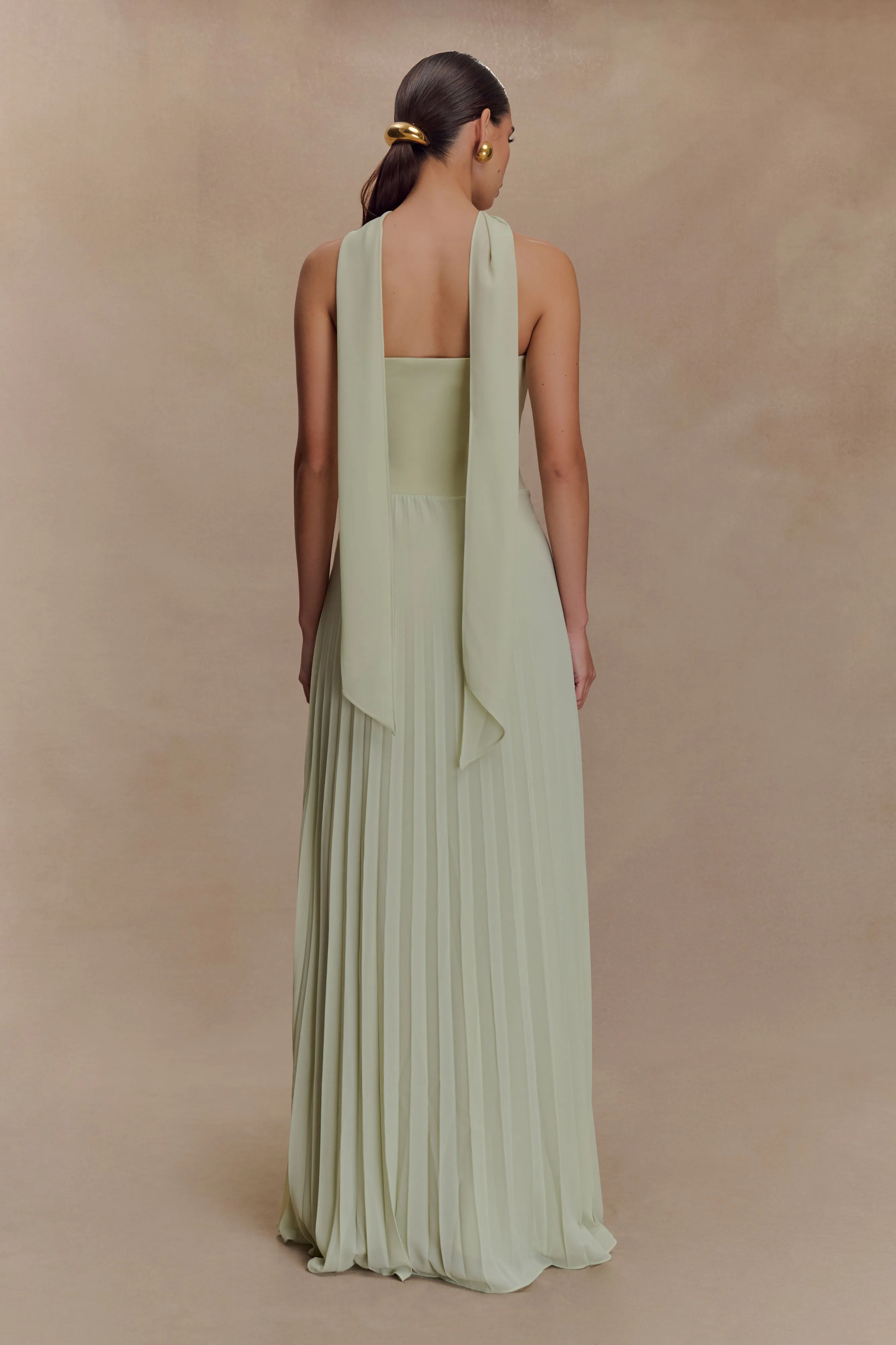 Caira Chiffon Scarf Maxi Dress - Sage Bold Statement