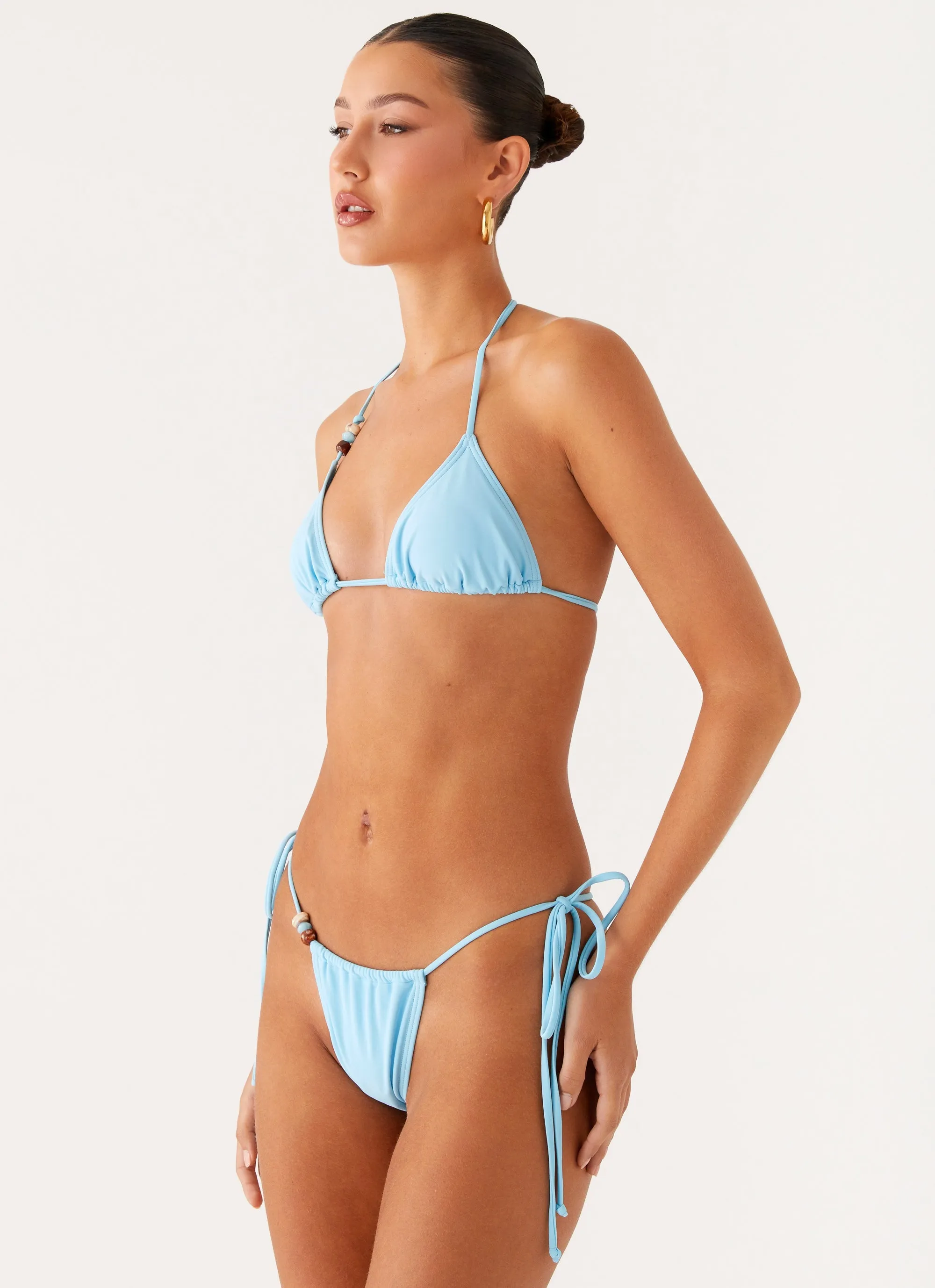Liona Bead Bikini Bottoms - Turquoise Pastel-Shades Perfect Fit