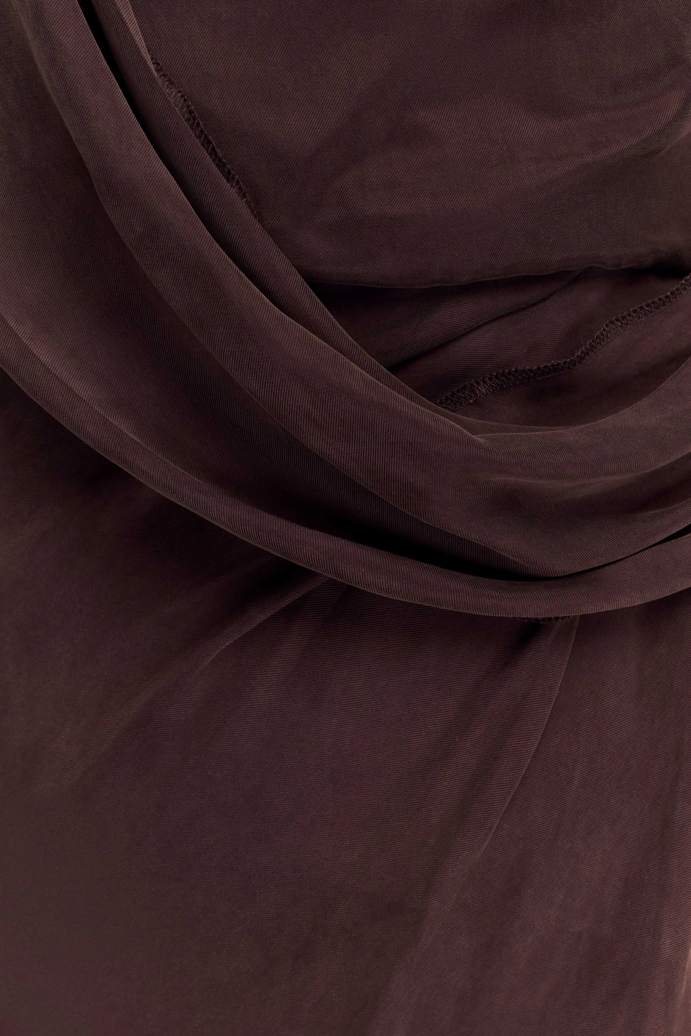 Dreamy Layers Wardrobe-Staple Lorieanne Draped Maxi Dress - Dark Chocolate