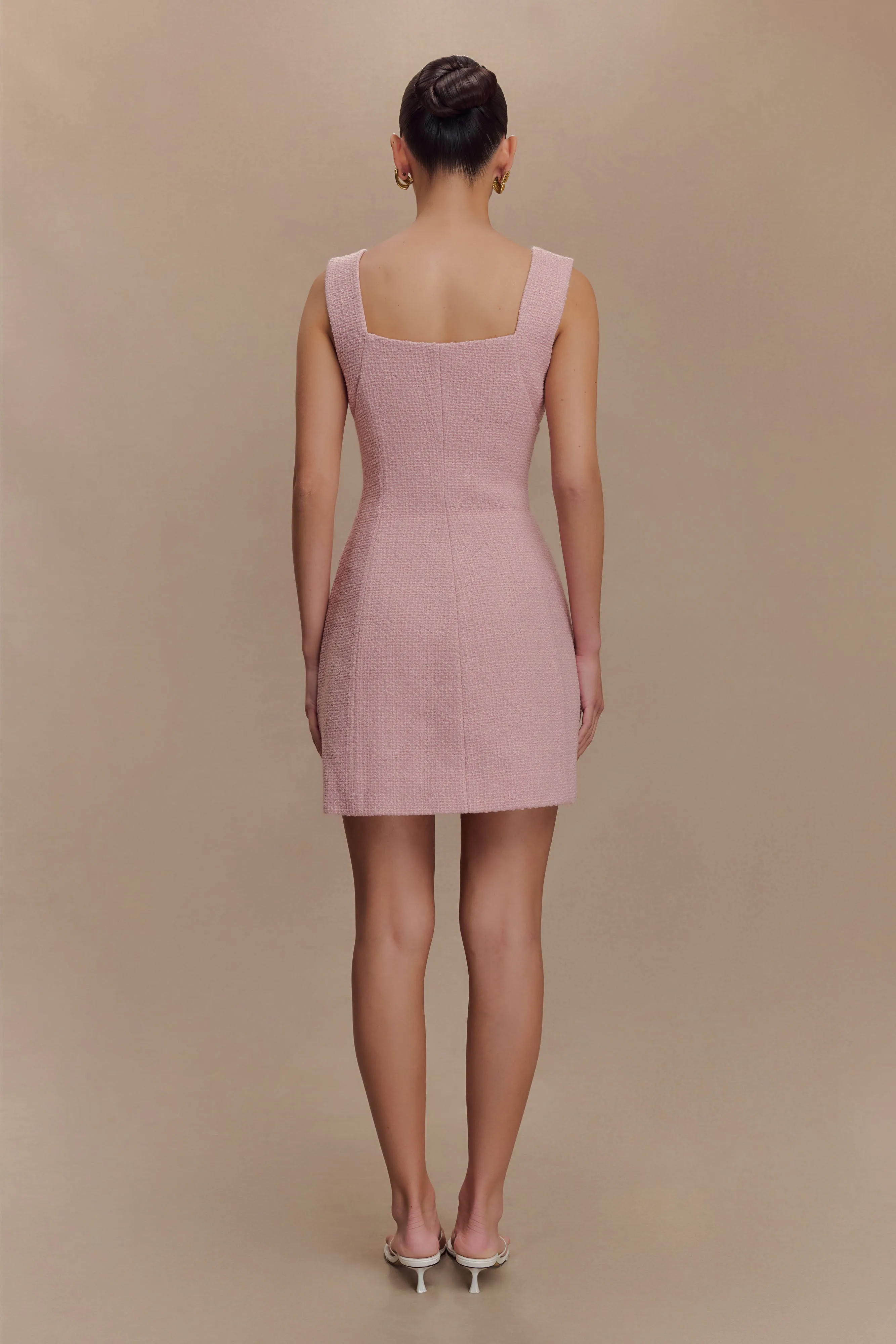 Cool Look Desire Boucle Mini Dress - Powder Pink