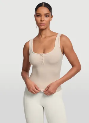 Seam Free Design Fast Evaporation Button Front Tank Top