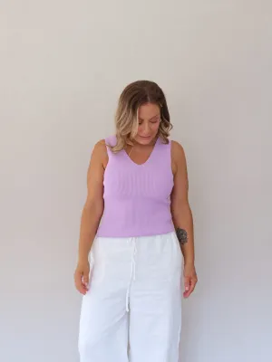 Amina Tank - Lilac Multipurpose Athletic Top