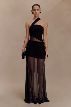 Urban appeal Vashti Cut Out Mesh Maxi Dress - Black