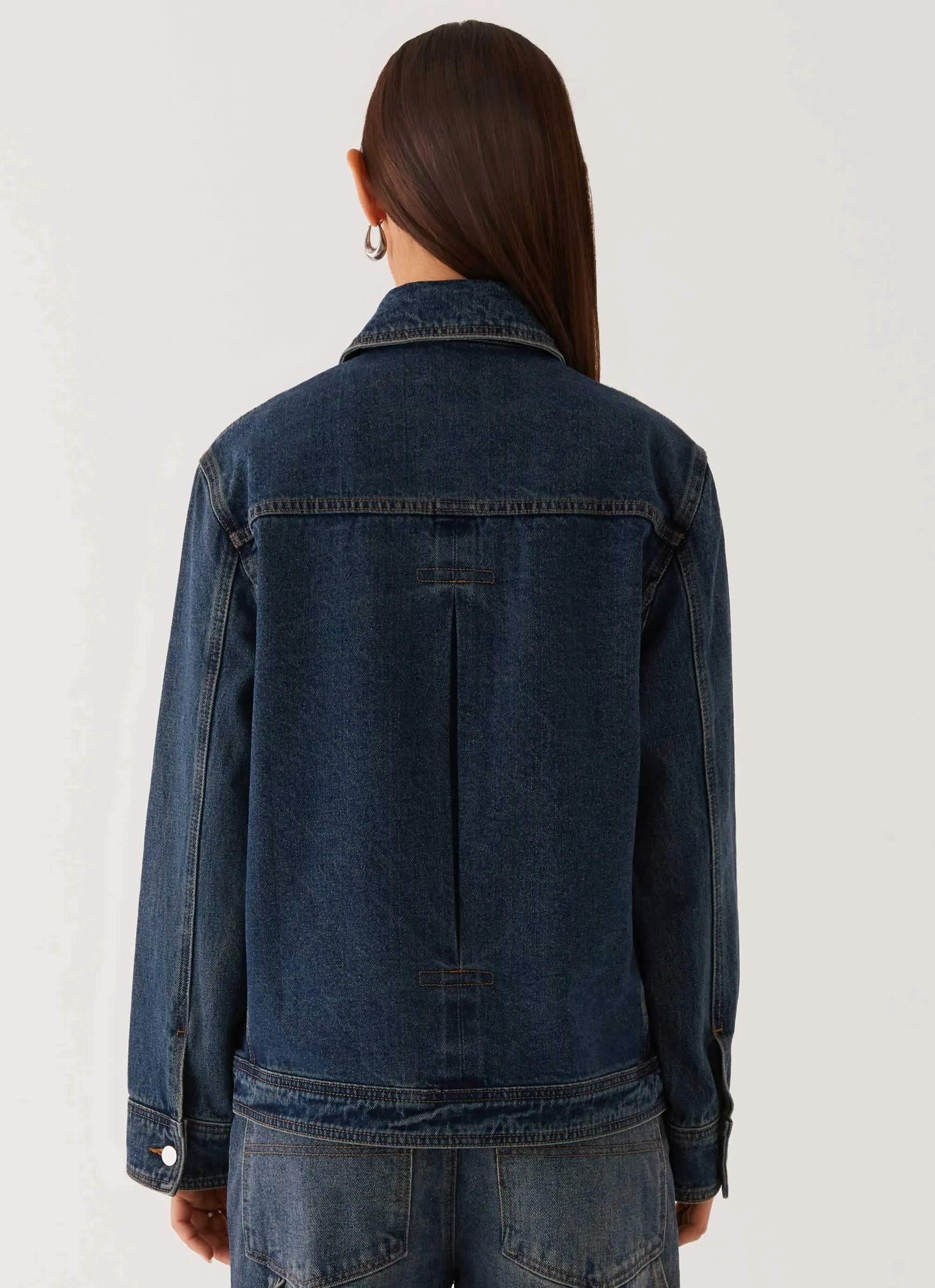 Frictionless Inner Layer Urban Explorer Look Raelynn Denim Jacket - Indigo