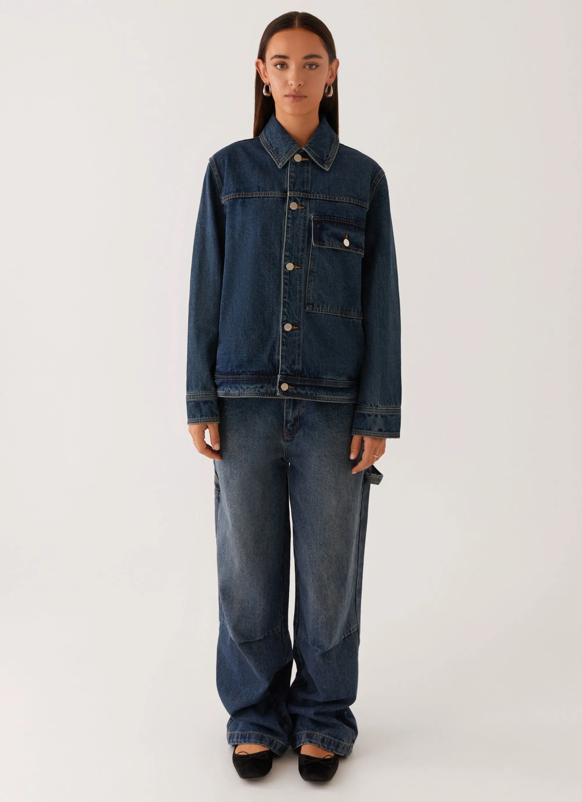 Raelynn Denim Jacket - Indigo Shrink resistant Light Protection