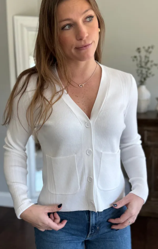 Marilyn Long Sleeve Cardigan Washable fabric Versatile Hat