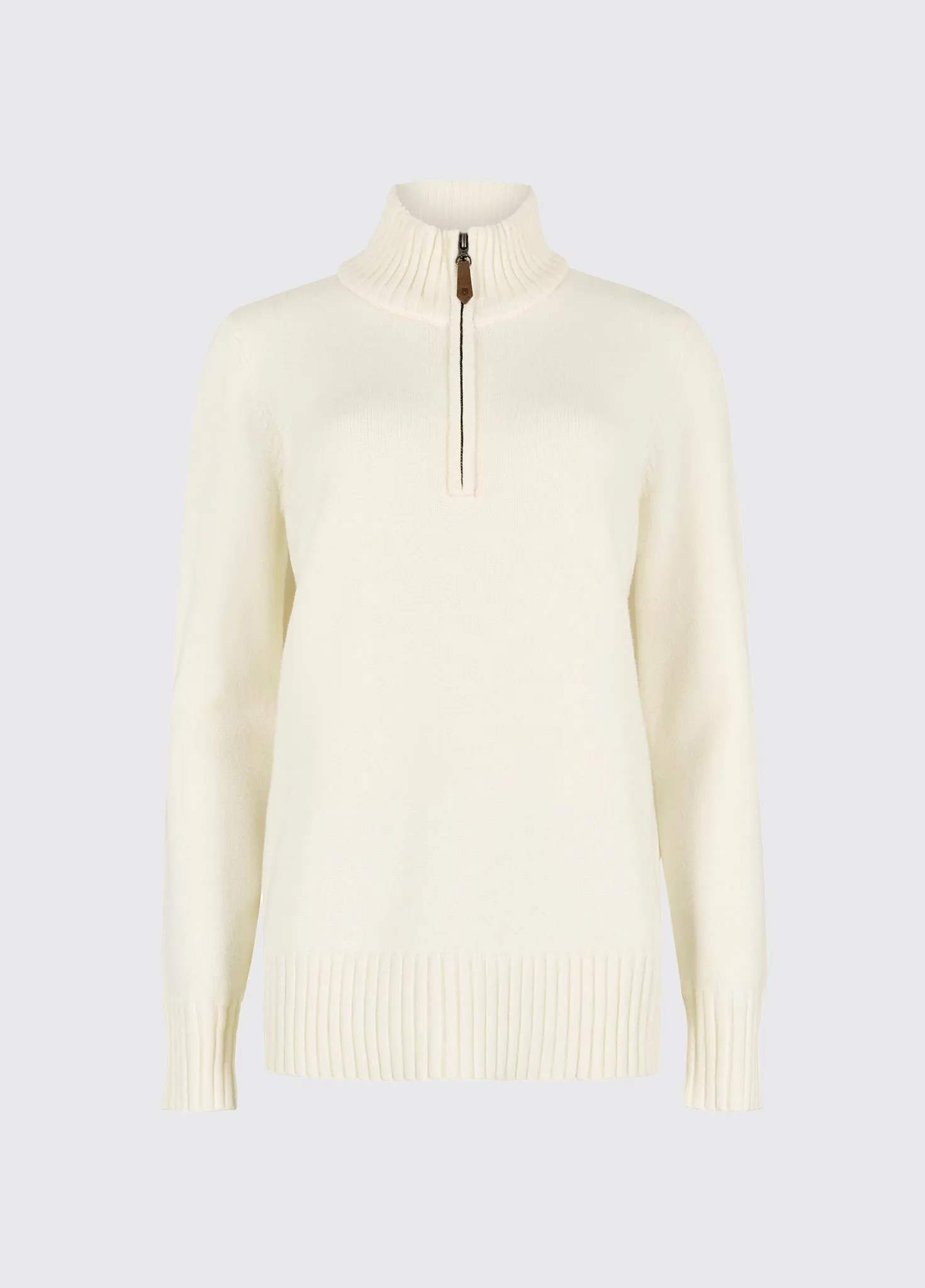 Markham Women's zip neck sweater - Chalk Chic Look