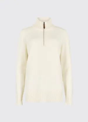 Markham Women's zip neck sweater - Chalk Chic Look