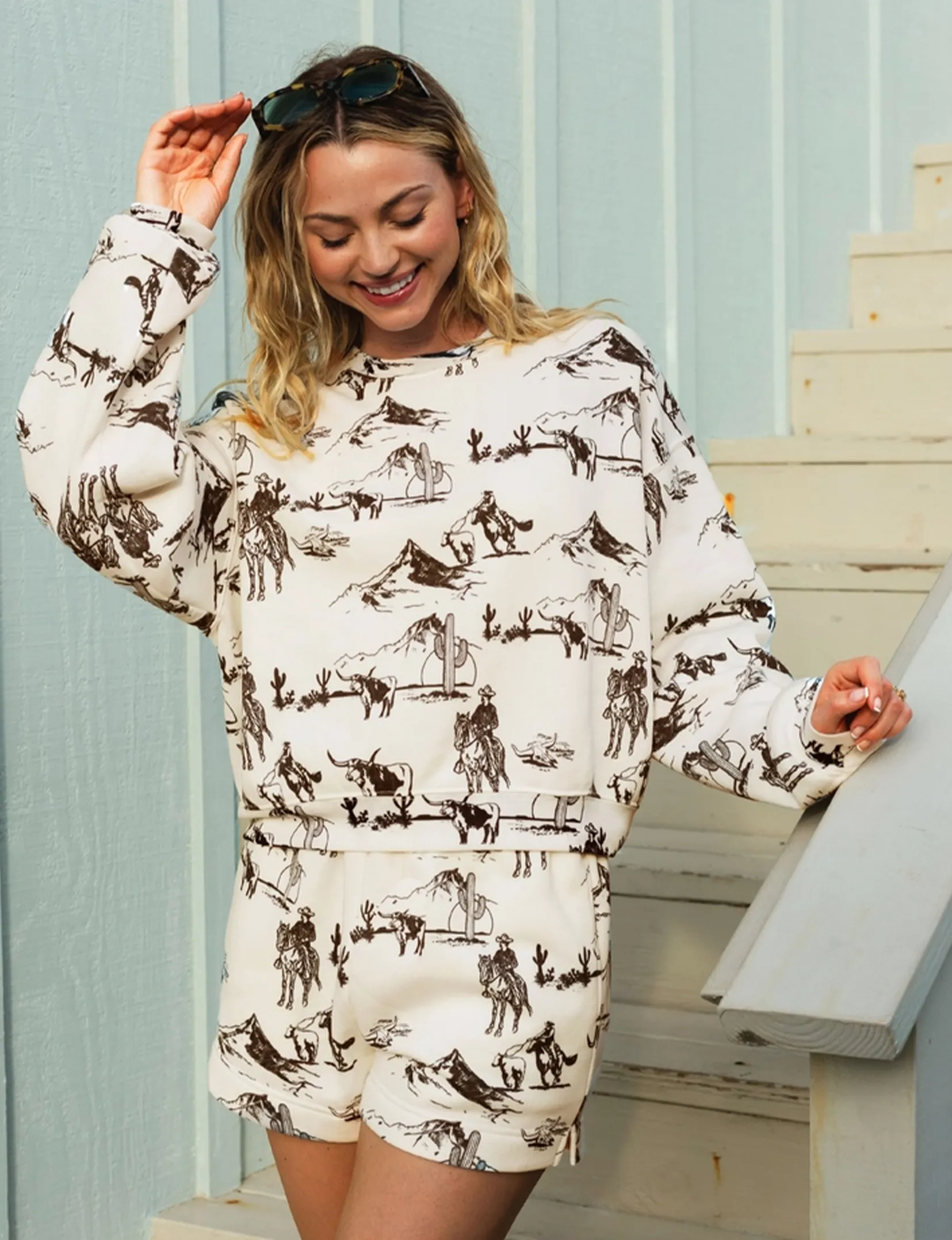 product business casual sophistication Match Set, Western Print