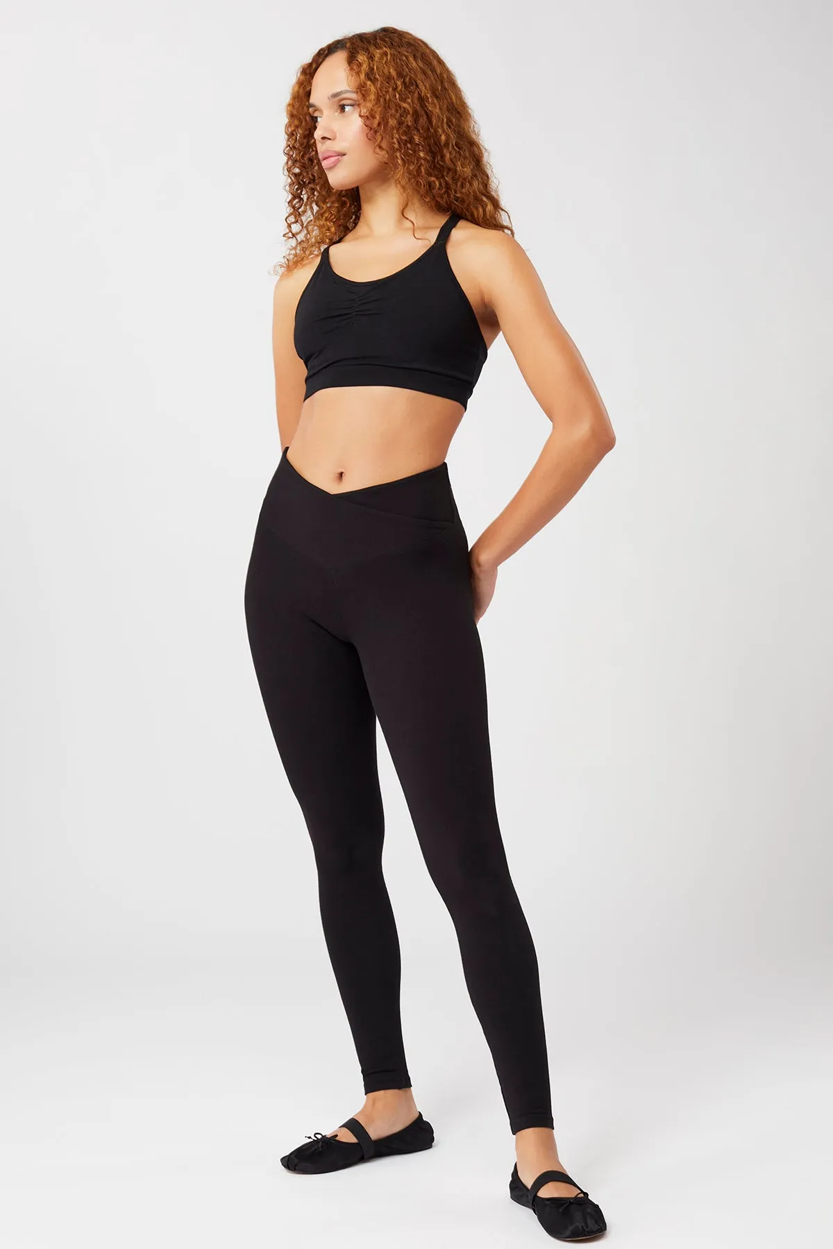 Wrap Legging - Black, GOTS Clean Cut Modern Fit