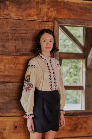 Black Taffeta Mini Skirt Photography Session