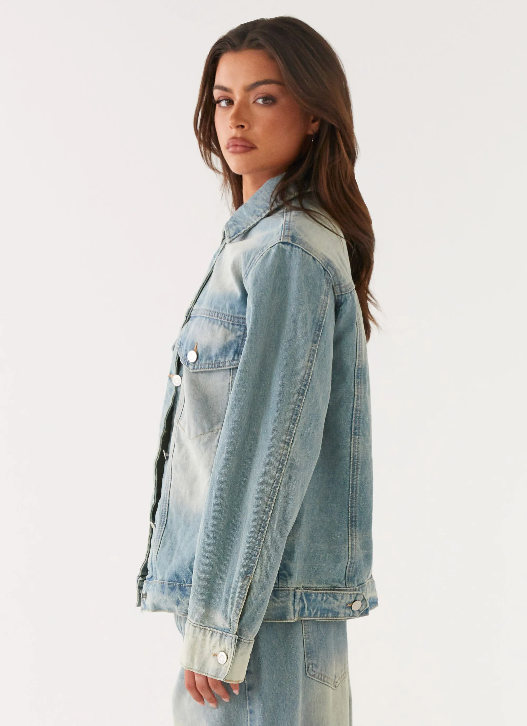 Maxwell Denim Jacket - Washed Blue Warm Layer Option