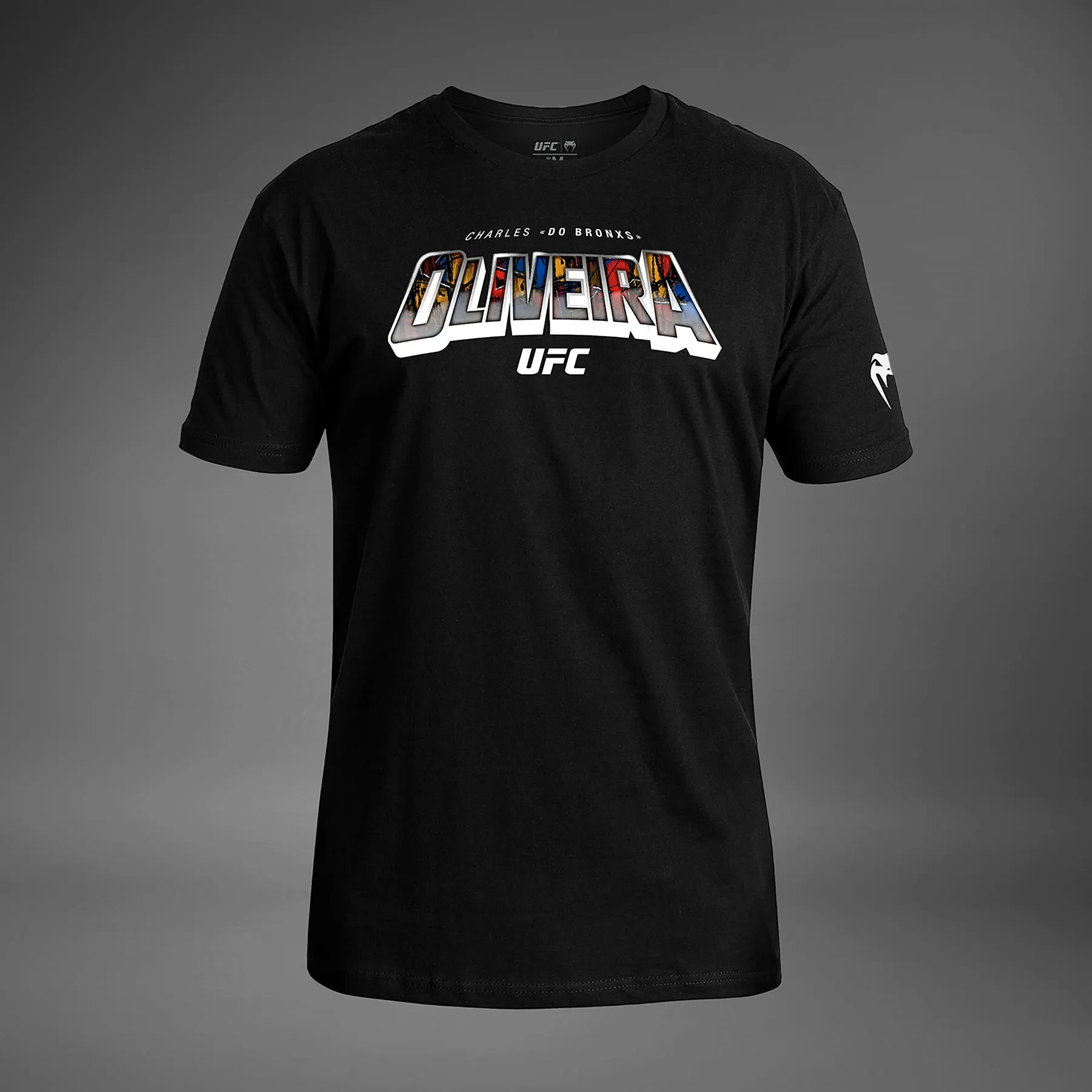 Men's UFC Unrivaled by Venum Black Charles Oliveira T-Shirt Weekend Comfort Active Wear