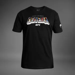 Men's UFC Unrivaled by Venum Black Charles Oliveira T-Shirt Light and Soft
