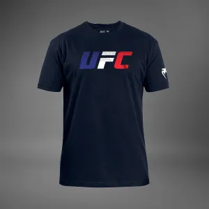Effortless Fit Men's UFC Unrivaled by Venum Navy Blue French Flag T-Shirt
