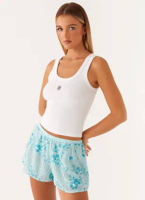 Mercer Sequin Mini Shorts - Blue Bacterial Growth Prevention