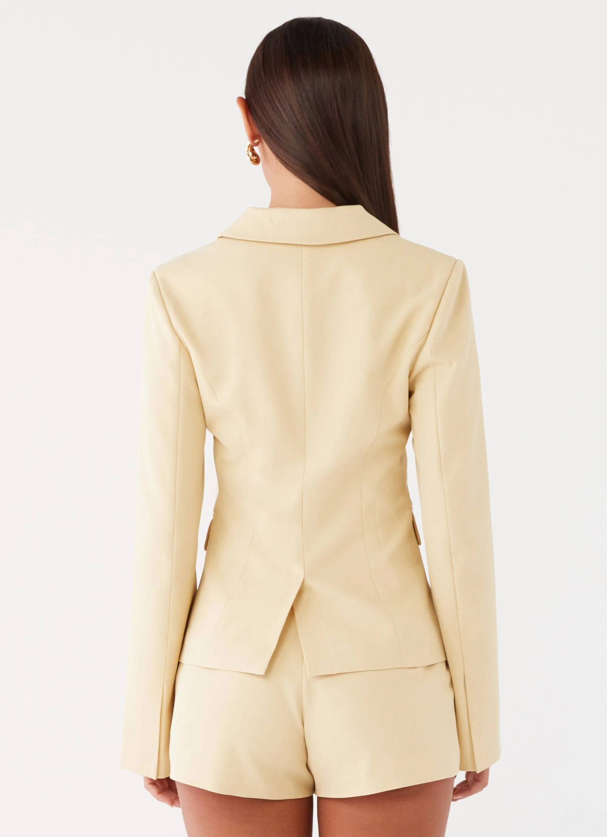 Cozy Hood Detail No Smell Mercury Fitted Jacket - Butter