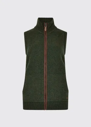 Urban Casual Look Sheedy Full Zip Sweater Vest - Olive