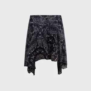 Weekend Ready Hand Stitched Miaou TY Skirt - Bandana Navy