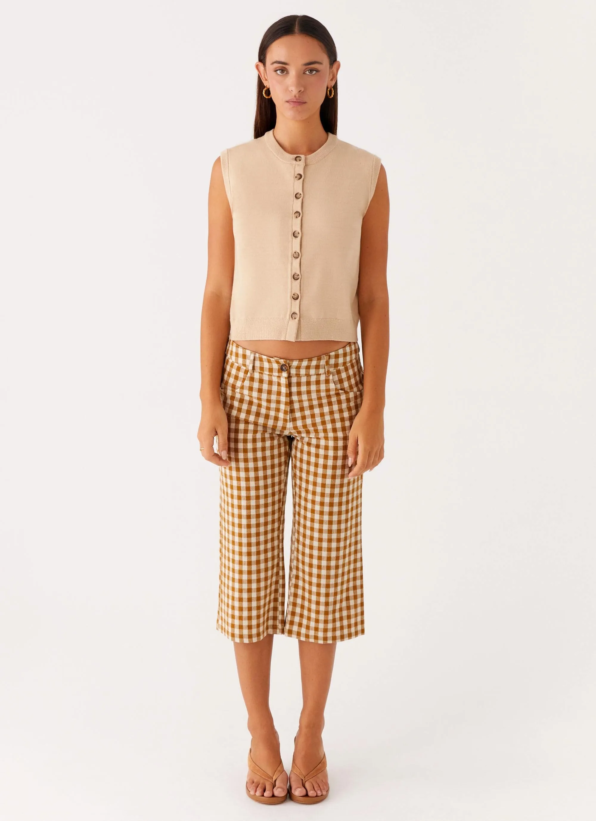 Chill Weather Mickey Knit Vest - Cream