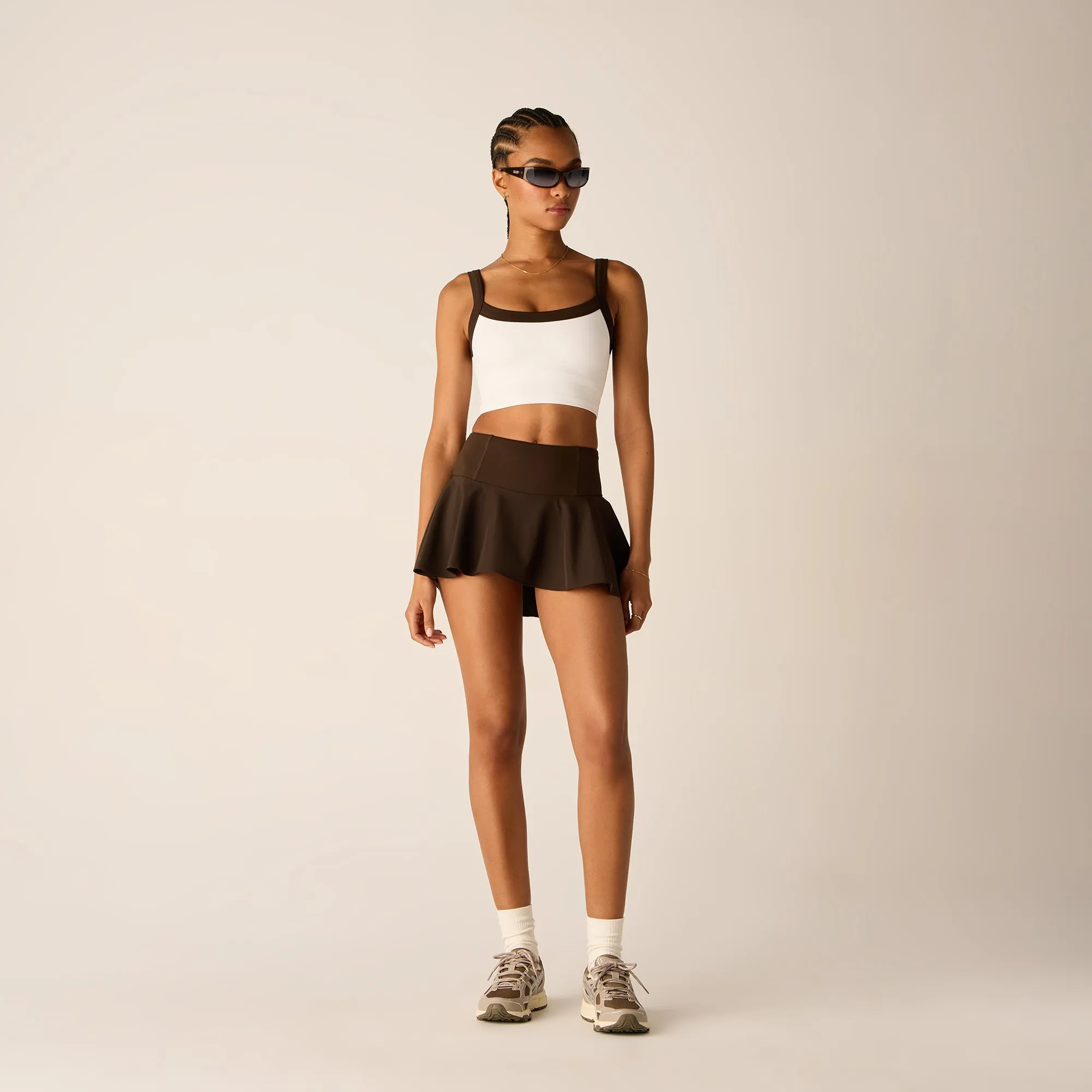 Flexible Knit Trendy Mood Kith Women Aida Active Skort - Derby